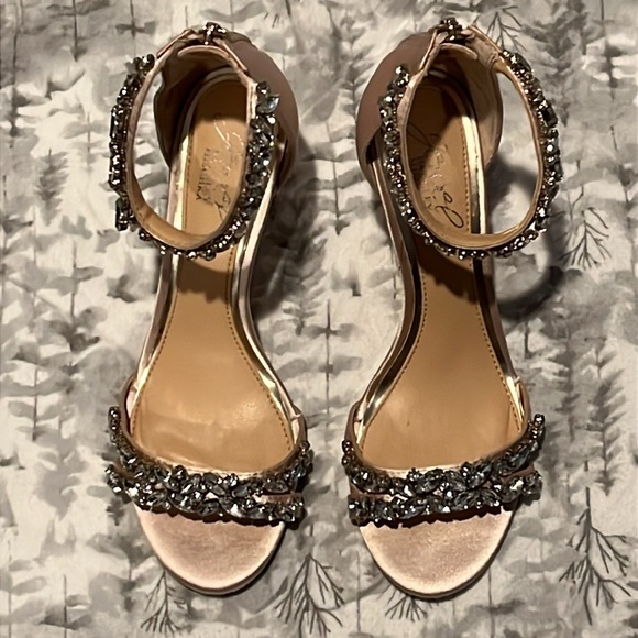 Jewel Badgley Mischka Caroline Embellished Strap Evening Shoe NWOT - Bridal - Picture 8 of 12